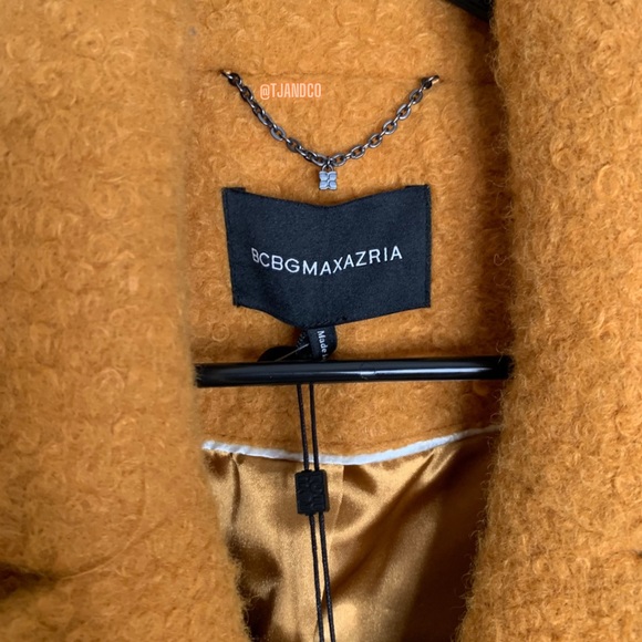 BCBGMAXAZRIA: MARIGOLD BUTTON OVERSIZED PEACOAT - Picture 9 of 12